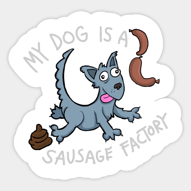 Sausage factory Sticker by johnnybuzt